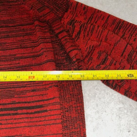 Exofficio 1/2 Zip Mens Wool Blend Sweater Pull-over Red/black Mock Medium - Picture 4 of 8